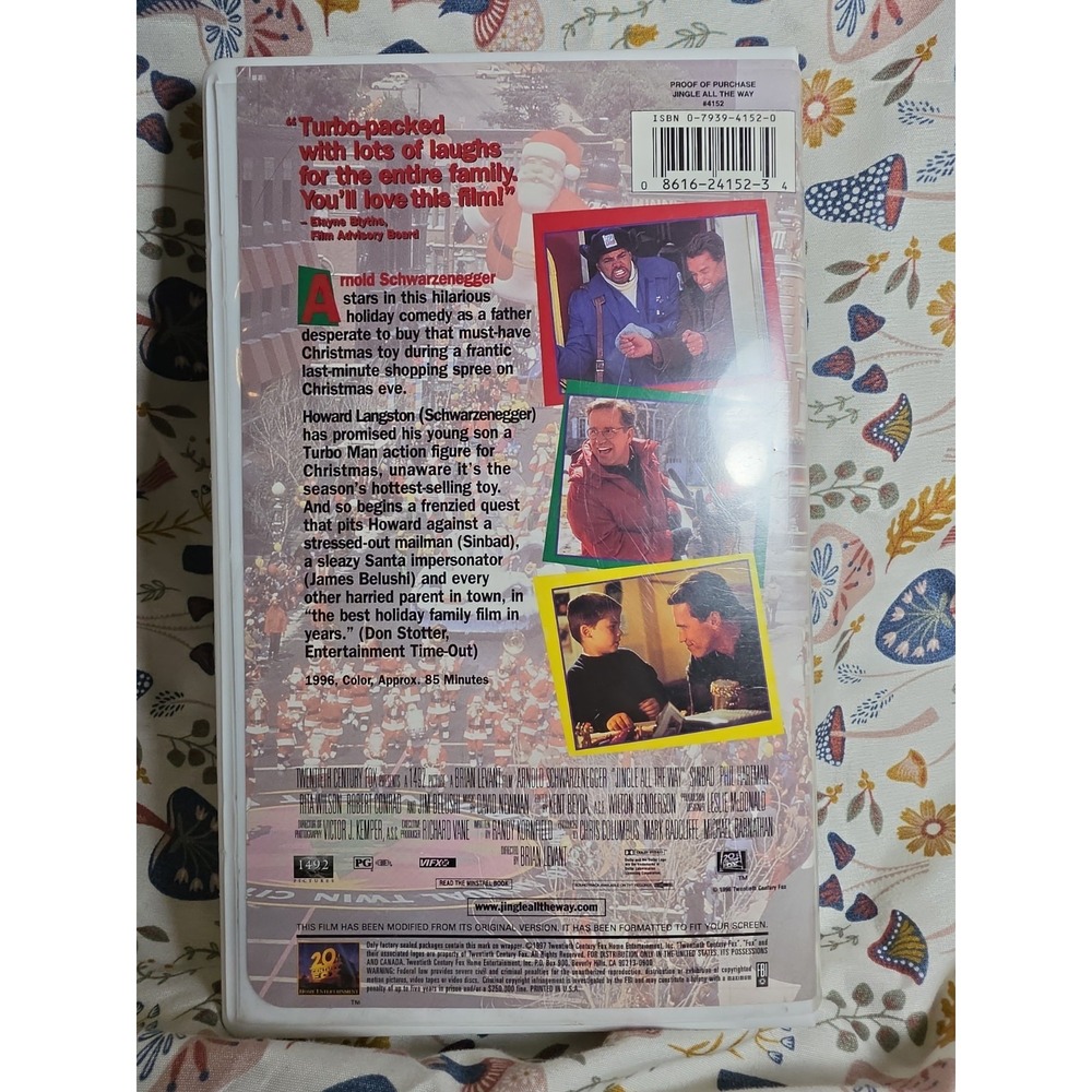 20th Century Fox Jingle All The Way VHS Movie Arnold Schwarzenegger Sinbad 1996 - Picture 2 of 4